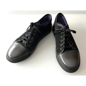 Noah Waxman Black Leather Low Top Sneakers, Size 9.5 (US) 42.5 (EUR)